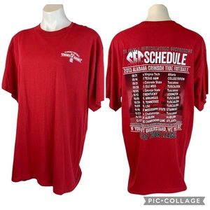 ALABAMA Crimson Roll Tide Football 2013 T-Shirt XL Schedule Graphics Unisex